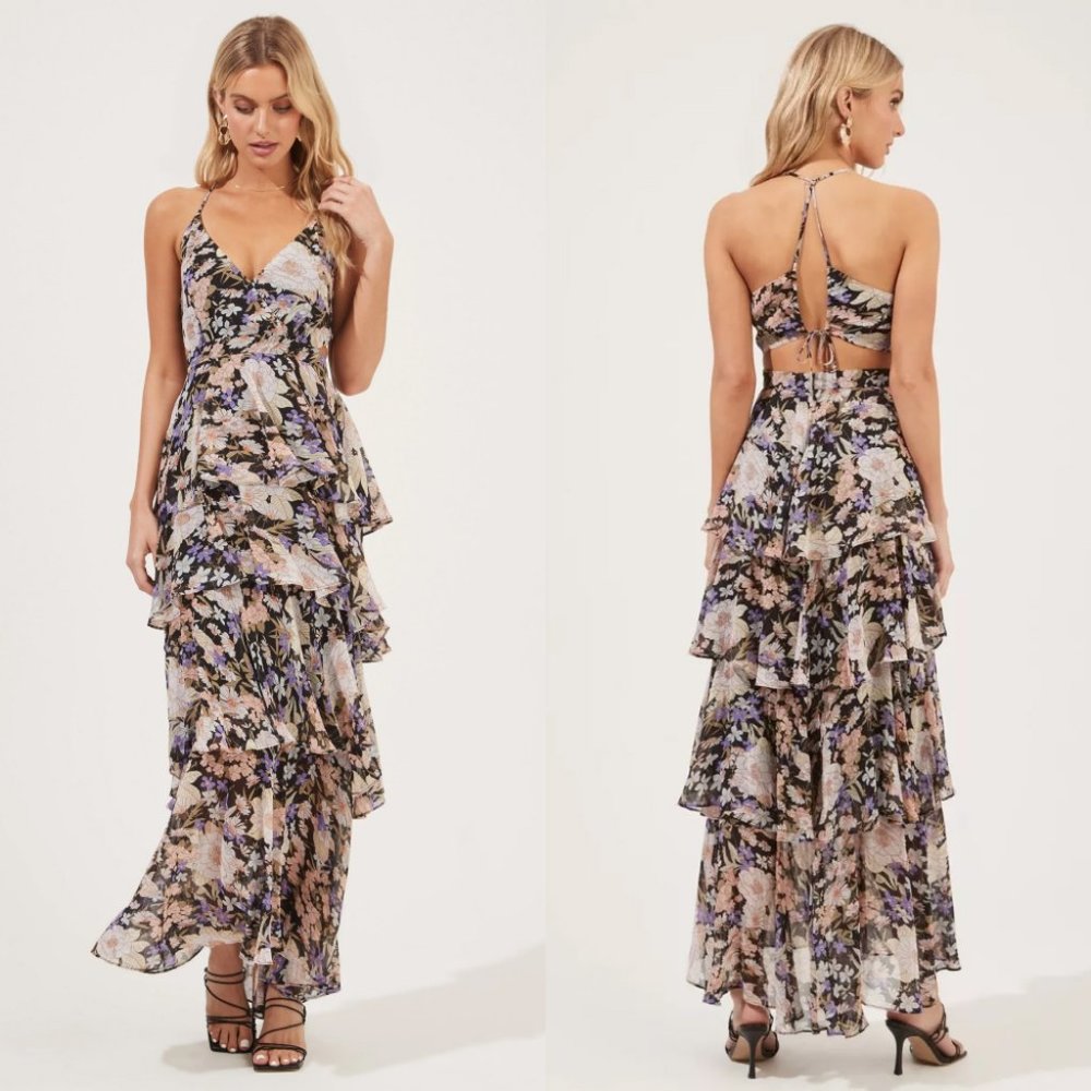 ASTR The Label Floral Tiered Ruffle Dress